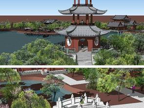 蘇州園林風格中式公園SU模型設計圖選購指南 專業建筑模型的理想之選